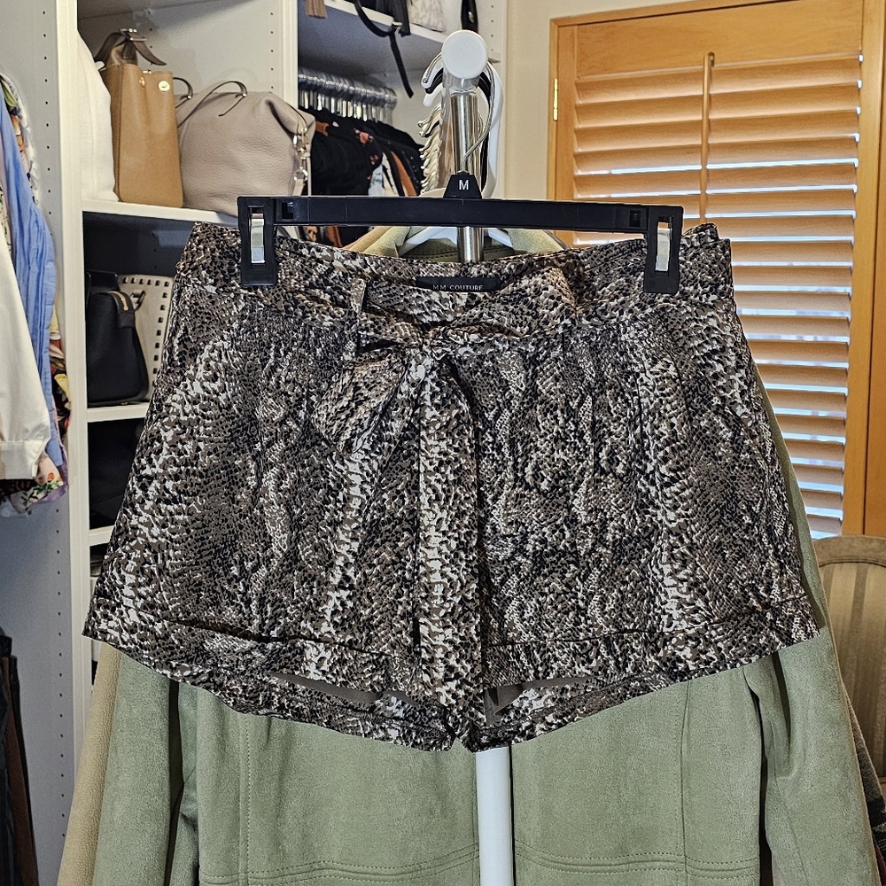 MM Couture Snake Print Shorts. Size S.